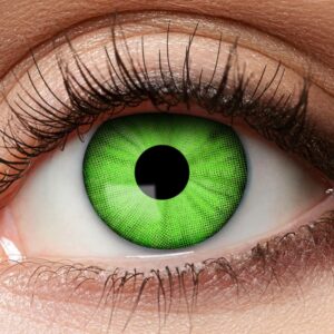 Balinco Kontaktlinsen Farbig ohne Stärke, Motivlinsen, Augenlinsen, Kostüm Accessoires für Cosplay, Halloween, Karneval, Fasching, Dia de los Muertos, Party, Festival, Rave (Deep Green)