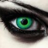 DESIGNLENSES, Gift- grüne farbige Kontaktlinsen ohne Stärke, 1 Paar (2 Stück), für Halloween Karneval Joker Kostüm, weiche Monatslinsen Farblinsen, „Green Elfe“