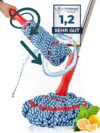 WONDERHOME EasySqueeze Wischmopp mit Auswringfunktion – Bodenwischer Set mit Anti-Kratzschutz – Leichte Anwendung für jeden Boden – Bestelle deinen Wischer mit 135cm Teleskopstange jetzt!
