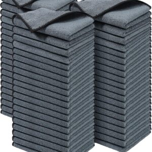 Wemk Mikrofasertücher, 60 Stück Mikrofaser Reinigungstücher, 280GSM Geschirrtücher, Super Saugfähiges, Extrem Weicher für die Pflege von Auto, Motorrad und Haushalt, 30x20CM