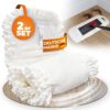 Wowtowelz Wischmopp Bezug Bodenwischer Wischbezug optimal für Ecken, Fugen und Kanten (Edge Performance, 50 cm – 2 Stück)