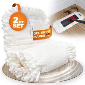 Wowtowelz Wischmopp Bezug Bodenwischer Wischbezug optimal für Ecken, Fugen und Kanten (Edge Performance, 50 cm – 2 Stück)