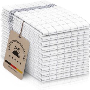 ZOLLNER 10er Set Geschirrtücher Baumwolle in 50×70 cm – super saugstarke und langlebige Küchentücher – waschbar bis 95°C – in grau weiß kariert – Gastronomiequalität – Oeko Tex® Zertifiziert