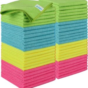 AIDEA Microfasertücher Mikrofasertücher 50 Stück, Mikrofaser Putzlappen Küch Reinigungstücher Geschirrtücher für Haus, Auto, Motorrad, Fenster, 30 x 30 cm