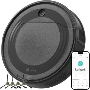 LEFANT M310B Saugroboter, 4500Pa Staubsauger Roboter mit Präzise Entfernungsnavigation, 150Mins, HEPA-Filter, WLAN Roboterstaubsauger, Ideal für Tierhaare, Teppiche, Hartböden