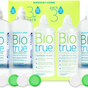 Bausch und Lomb Kontaktlinsenflüssigkeit – Biotrue All-in-One Kombilösung Kontaktlinsen weich mit Schraubverschluss | 3 x 300 ml | 3 Stück (1er Pack)
