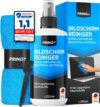 PRINOX Bildschirmreiniger Set 250ml mit Mikrofasertuch und Pinsel – Display Reiniger für Handy, Laptop und TV Displays (LCD, LED, OLED, QLED, TFT) gegen Fettflecken und Fingerabdrücke
