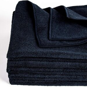Clean 2 Microfasertuch Schwarz 5 er Pack,40 X 40 Microfasertücher 300g,Mikrofasertuch, Mikrofasertücher, Haushaltstücher, Poliertücher, Auto