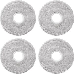 Oxfraki 4 Stück Wischtücher für Dreame 40 Ultra Complete, L10s Ultra, L20 Ultra, L10s Pro Ultra Heat, L10 Ultra, Xiaomi X20+, X10+, S10+ Saugroboter Mikrofaser Wischpads Zubehör Bodenreinigung