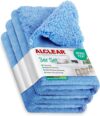 ALCLEAR 820203K_3 3er Set Mikrofasertücher für Hochglanzküchen, Microfaser Küchentuch, Geschirrtuch Küche, 40×40 cm, reinigt ohne Kratzer und Streifen