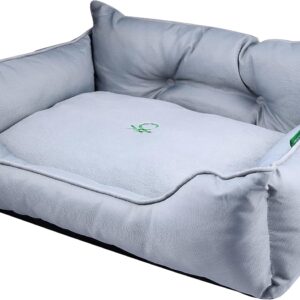 UNITED COLORS OF BENETTON. Pets – Hundebett, Ergonomisches Bett für Große Hunde, Aus Polyester, Waschmasschinegeeignet, Grau, Größe XL, 90x70x28 cm