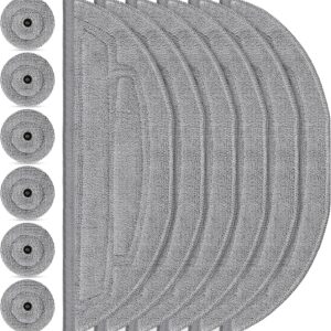 12 Stück Wischtücher Set für Roborock S8 MaxV Ultra Saugroboter, 6 Wischtuch und 6 Seitenwischer, Silberionen Mikrofaser VibraRise 3.0 Wischsystem Zubehör