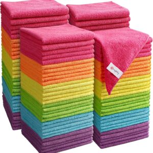 Orighty Mikrofaser-Reinigungstücher, 120 Stück, hochsaugfähiges Reinigungsmittel, fusselfreie Tücher für Mehrfachnutzung, leistungsstarke Staubentfernungs-Reinigungstücher für Haus, Küche, Autopflege