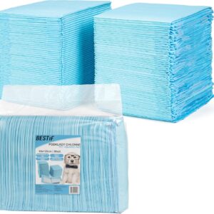 BESTIF Trainingspads für Hunde und Welpen auslaufsichere Trainingsunterlagen Haustiere Training Pads Set 50 Stück 6-lagig (50, 80 x 120 cm)