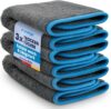 LICARGO Mikrofasertücher Auto 3 Stück 600 GSM 40×40 – saugstark & weich – Poliertuch Lackpflege Microfasertuch Autopflege, Mikrofasertuch & Auto Trockentuch – Mikrofaser Poliertücher
