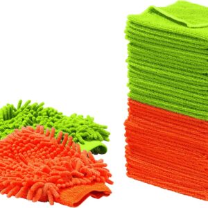 TV Unser Original Mr Maxx Antibakterielles Mikrofaser-Reinigung-Set 22-Teilig, grün/orange, 1 Stück