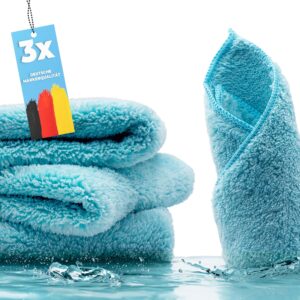 HELOME Mikrofaser Super Saugtuch/Staubtuch im 3er Pack/Set – Effiziente, Chemiefreie Reinigung mit Super Saugkraft – 3-Pack Saugtücher – Microfaser-Trockentuch | Staubmagnet