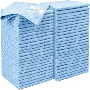AIDEA Microfasertücher 50 Stück-Mikrofasertuch, fusselfreie, Wiederverwendbare Mikrofasertücher Reinigungstücher-sehr saugfähig streifenfrei für Haus, Küche, Auto, Fenster 30 x 30 cm