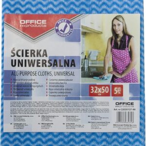OFFICER PRODUCTS 22035137-99 Allrounder Wischtuch 5 Stck. aus Viskose 70% |Grammatur:40 g/mkg 32x50cm |Wischtücher Saugfähige Strapazierbare Allzweck-Wischtücher Wiederverwendbar| Farbe: Mix