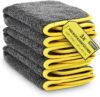 Fiberize® Mikrofasertücher Auto (3er Set) – flauschig weich & extrem saugstark – 100% fusselfrei Microfasertuch Autopflege, Mikrofasertuch Trockentuch, Poliertuch 600GSM, 40x40cm, 3 Stück