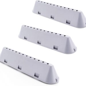 3 x DEKAROX Trommelrippe 225x53x40mm 12 Löcher für Indesit C00799111 C00268109 Whirlpool Bauknecht 488000799111 482000023096 für Waschmaschine Waschtrockner