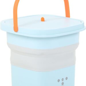 Qcwwy Mini-Faltwaschmaschine, Mini-Waschmaschine Zum Waschen und Trocknen, 100–240 V, Große Kapazität, Faltbar, für Unterwäsche (EU-Stecker)