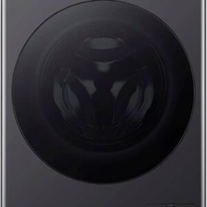 LG V5WD95SLIMB, SLIM Waschtrockner 9 – 5 kg, Klasse A und E, 60×53.5×85 cm, Wi-Fi, AI Direct Drive, Tiefenreinigung mit Dampf, TurboWash 360, Allergy Care, Außentür aus gehärtetem Glas, Dark Stone