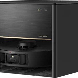 DREAME X40 Master Saugroboter mit Wischfunktion, 28cm kompakter Basisstation, automatisches Befüllen und Entleeren, intelligente Navigation, 12.000Pa Starke Saugkraft, Mop-Selbstreinigung