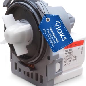 VIOKS Ablaufpumpe Laugenpumpe Ersatz für AEG Pumpe 132069901/8 – Pumpe Abwasserpumpe Laugenpumpe für Waschmaschinen, Trockner & Geschirrspüler