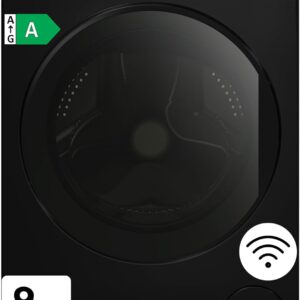 VESTEL WMI 99342 MB WIFI Waschmaschine Frontlader, 9 kg, 1400 U/min, Inverter-Motor, Dampf, WiFi, AquaStop+Switch, Mattschwarz