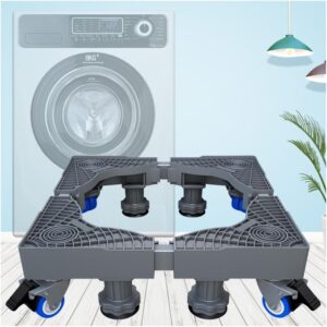 Untergestell Für Waschmaschine Einstellbar Sockel Für Waschtrockner Stark Und Robust Untergestell Für Waschmaschine Trockner,8Beine-4Rollen