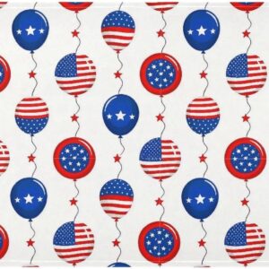 4. Juli Unabhängigkeitstag Rot und Blau Ballon Spitze Rand Waschtrockner Abdeckung mit Seitentasche, staubdichte Wasch- und Trocknerabdeckungen für die meisten Waschmaschinen oder Trockner, 130 x 55,9