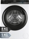 Haier I-PRO SERIE 3 HWD80-B14939 Waschtrockner / 8 kg Waschen / 5 kg Trocknen/Direct Motion Motor – absolut leise/Refresh-Dampfprogramm/Aquastop-Schlauch [Energieklasse D]