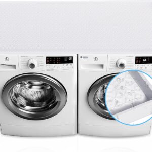 Waschtrockner-Arbeitsplatte, 130 x 65 cm, Deckenschutz, faltbare Silikon-Gummimatte für Waschmaschine und Trockner, rutschfest und staubdicht, wasserdicht, waschbar, Oberabdeckung für Waschküche,