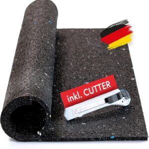 Antivibrationsmatte Waschmaschine 60×60 x 0,6cm [1 Stück] – Robuste Antirutsch-Matte aus Gummigranulat [Made in Germany] – Für Waschtrockner, Subwoofer, Outdoor Teppiche, 3D-Drucker