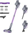 Lubluelu 27000pa Cordless Vacuum Cleaner, 220 W Cordless Vacuum Cleaner, 50 min Running Time with 2 Anti-Separating Brushes and 2 Hard Floor Filters