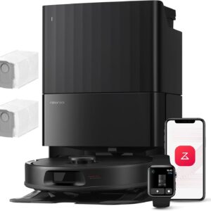 roborock Qrevo Series Robot Vacuum Cleaner with Wiping Function, 8000Pa Suction Power (Improved by Qrevo S), Anti-Tangling Side Brush, Obstacle Avoidance, LiDAR Navigation, All-in-One Dock, Black (QV 35A Set)