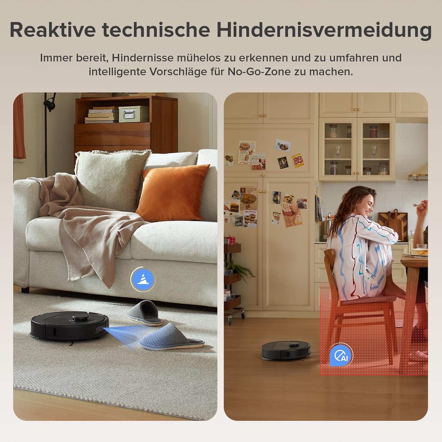 roborock Qrevo Series Robot Vacuum Cleaner with Wiping Function, 8000Pa Suction Power (Improved by Qrevo S), Anti-Tangling Side Brush, Obstacle Avoidance, LiDAR Navigation, All-in-One Dock, Black (QV 35A Set) – Bild 7