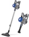 CLEANmaxx AeroTec 400 Battery Vacuum Cleaner | Cordless 2-in-1 Floor & Handheld Vacuum Cleaner | Bagless & with Powerful 400 Watt Motor | 35 Minutes Battery Life | Includes EPA-11 Filter & Wall Mount