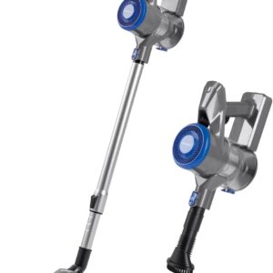 CLEANmaxx AeroTec 400 Battery Vacuum Cleaner | Cordless 2-in-1 Floor & Handheld Vacuum Cleaner | Bagless & with Powerful 400 Watt Motor | 35 Minutes Battery Life | Includes EPA-11 Filter & Wall Mount