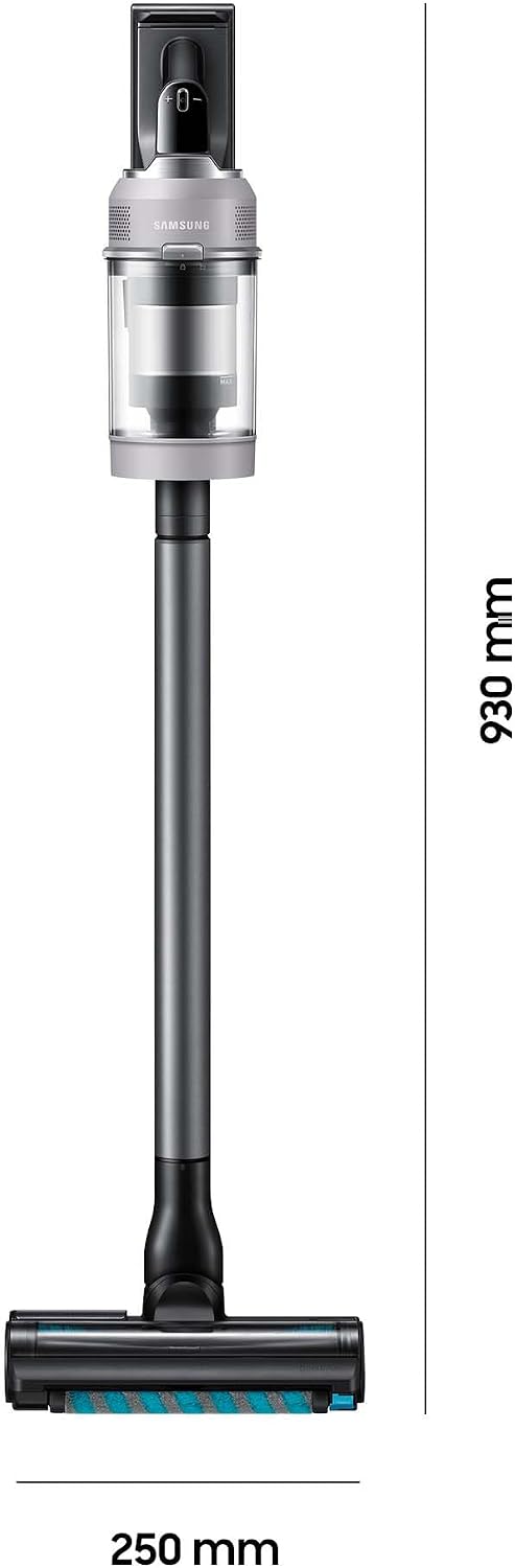 Samsung VS80F28ELP/WD Bespoke AI Jet PetPRO Cordless Handheld Vacuum Cleaner with Pet Hair Brush, Includes Accessories, 280 W, All-In-One Station, Jet Dual+ Brush, Pet Tool+, Combination Nozzle, Telescopic Crevice Tool, Pebble Grey – Bild 3