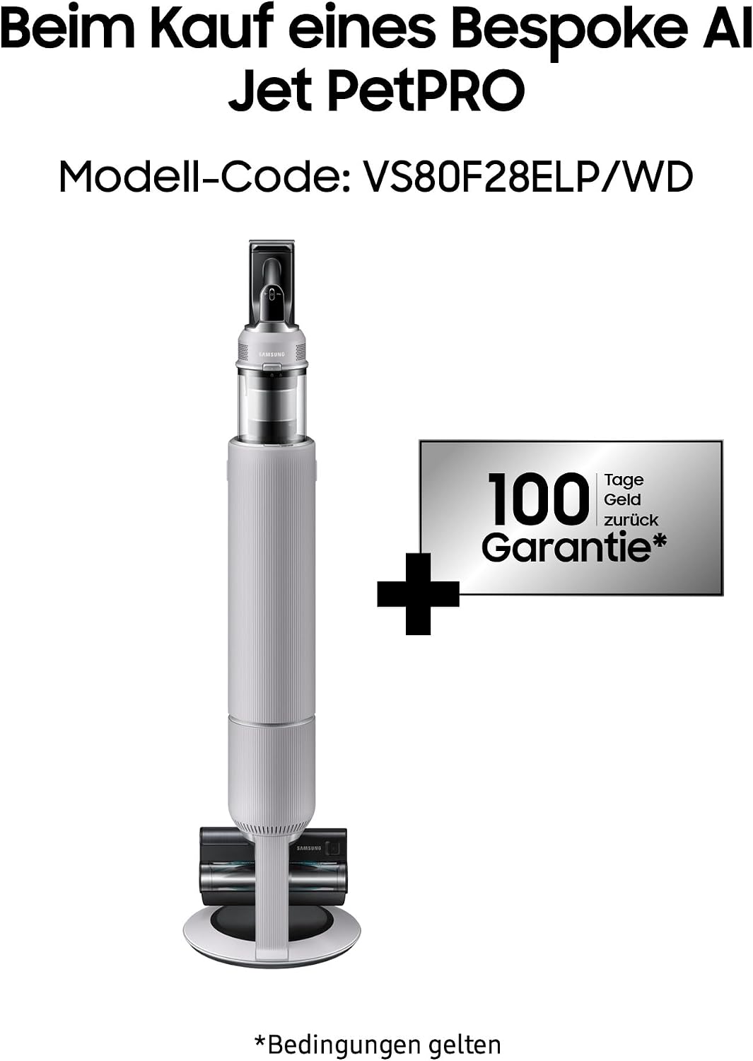 Samsung VS80F28ELP/WD Bespoke AI Jet PetPRO Cordless Handheld Vacuum Cleaner with Pet Hair Brush, Includes Accessories, 280 W, All-In-One Station, Jet Dual+ Brush, Pet Tool+, Combination Nozzle, Telescopic Crevice Tool, Pebble Grey – Bild 2
