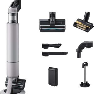 Samsung VS80F28ELP/WD Bespoke AI Jet PetPRO Cordless Handheld Vacuum Cleaner with Pet Hair Brush, Includes Accessories, 280 W, All-In-One Station, Jet Dual+ Brush, Pet Tool+, Combination Nozzle, Telescopic Crevice Tool, Pebble Grey