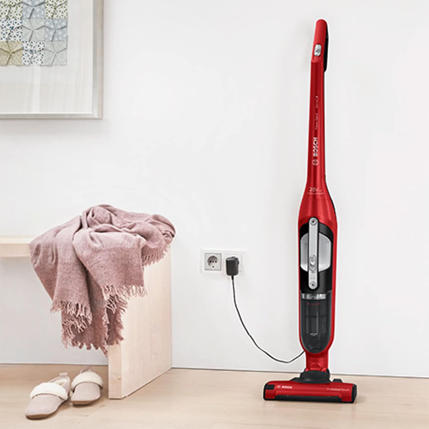 BOSCH BBH3ZOO28 Flexxo Zoo'o 2-in-1 Cordless and Multifunctional Broom Vacuum Cleaner - 2 Speeds - 28 V - 55 Minutes Running Time - Red – Bild 6