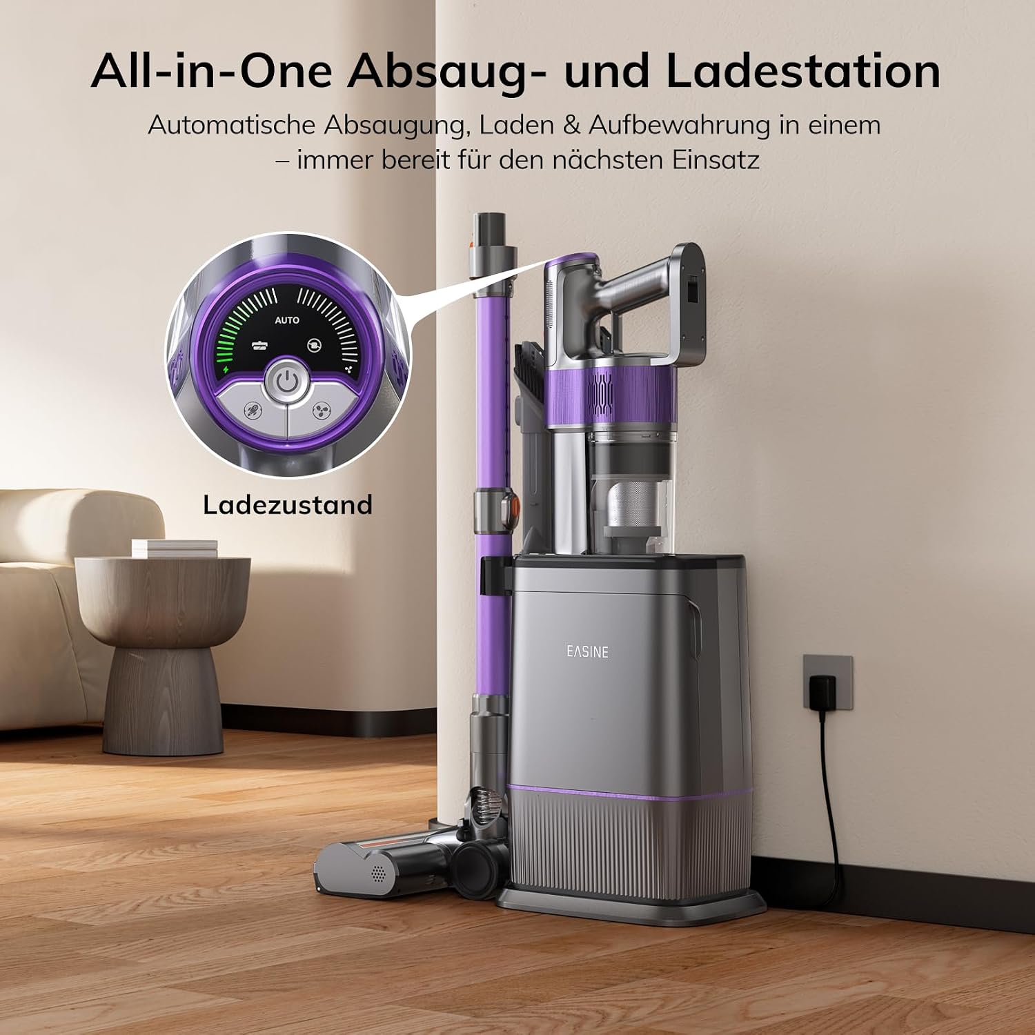 S90 Pro Cordless Vacuum Cleaner with Suction Station 35kPa/350W – Bild 4