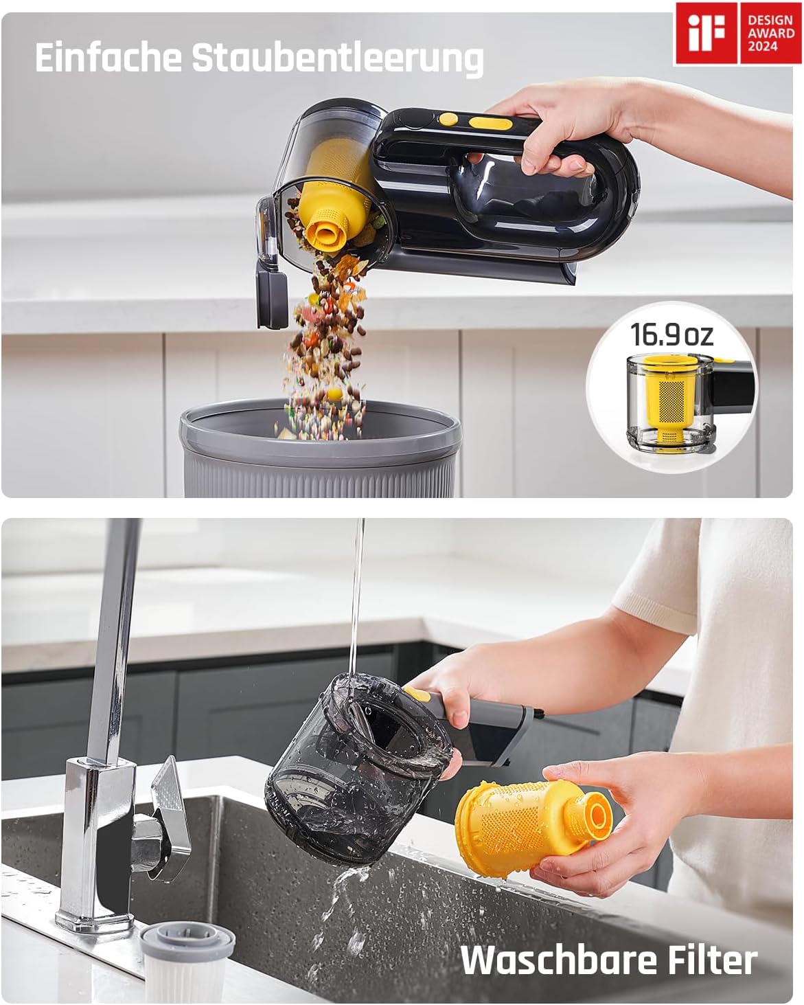 Fanttik Fold V10 APEX Pivot Cordless Handheld Vacuum Cleaner, 17,000 Pa Suction Power, Smart LED Display, Car Vacuum Cleaner for Car & Household, Equipped with Flex Hose, Pet Hair Brush and Other – Bild 5