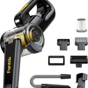 Fanttik Fold V10 APEX Pivot Cordless Handheld Vacuum Cleaner, 17,000 Pa Suction Power, Smart LED Display, Car Vacuum Cleaner for Car & Household, Equipped with Flex Hose, Pet Hair Brush and Other