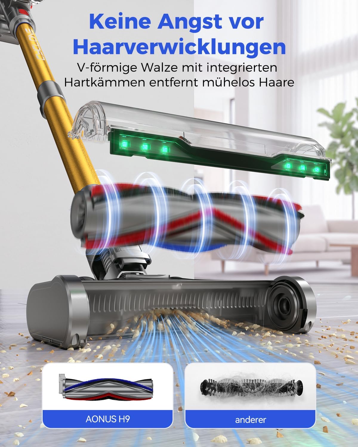 aonus Battery Vacuum Cleaner 60000Pa 650W 80Min Wireless Vacuum Cleaner – Bild 4