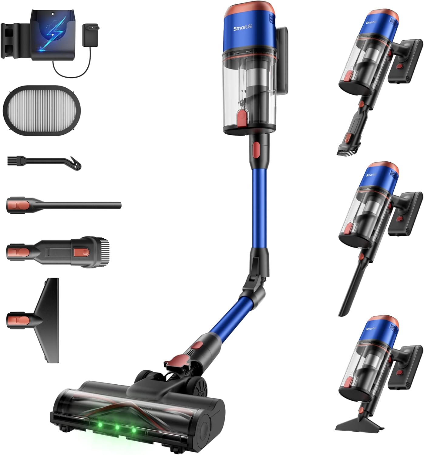 V15 Ultra Battery Vacuum Cleaner, 58 kPa, 600 W, 75 Min, 1.8 L