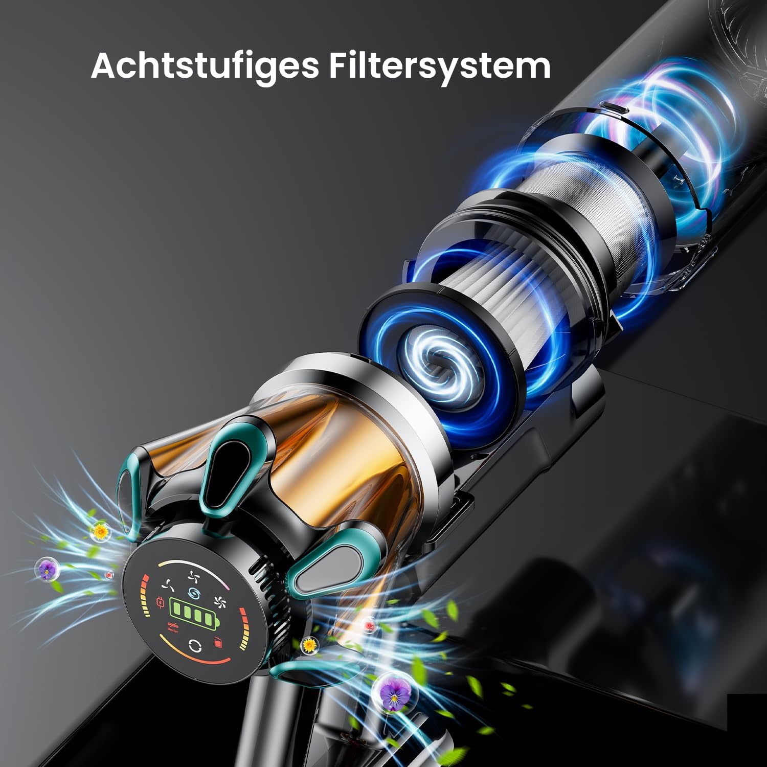 Cordless Vacuum Cleaner 650W/55kPa/70Min with Hurricane Mode – Bild 7